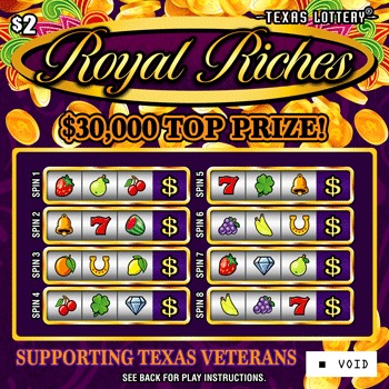 Royal Riches scratch-off ticket