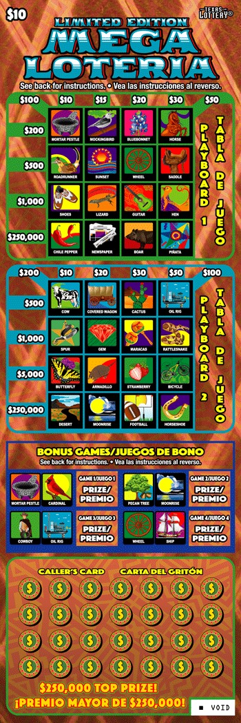 Limited Edition Mega Loteria scratch-off ticket