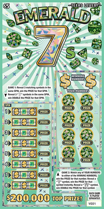 Emerald 7s scratch-off ticket