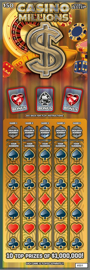 Casino Millions scratch-off ticket