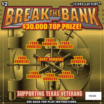 Break the Bank scratch-off ticket