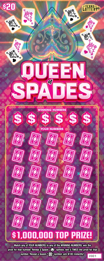 Queen of Spades scratch-off ticket