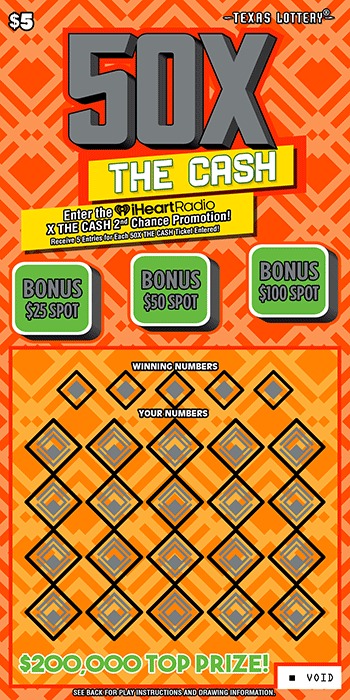 50X The Cash scratch-off ticket