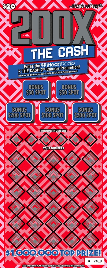 200X The Cash scratch-off ticket