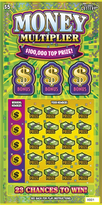 Money Multiplier scratch-off ticket