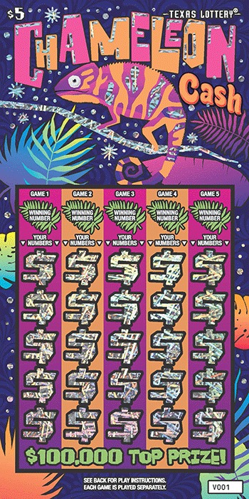 Chameleon Cash scratch-off ticket