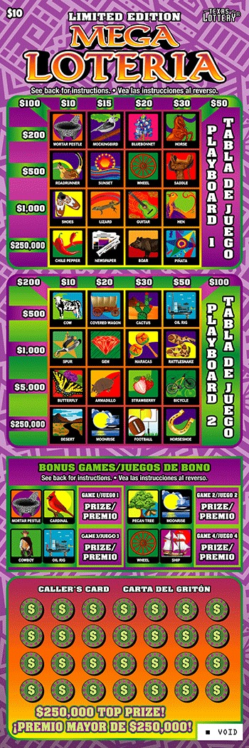 Limited Edition Mega Loteria scratch-off ticket