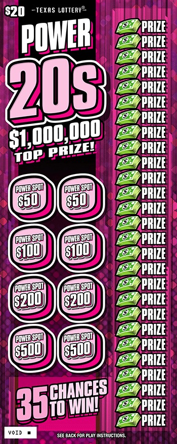 Power 20s scratch-off ticket