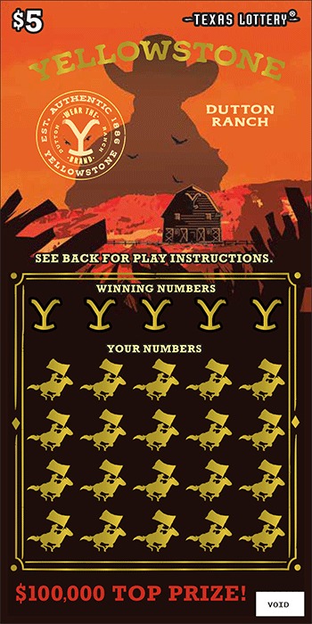 Yellowstone scratch-off ticket
