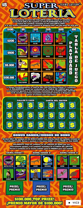Super Loteria scratch-off ticket