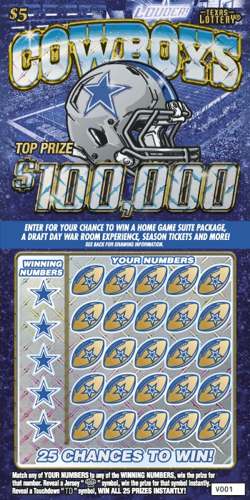 Cowboys scratch-off ticket