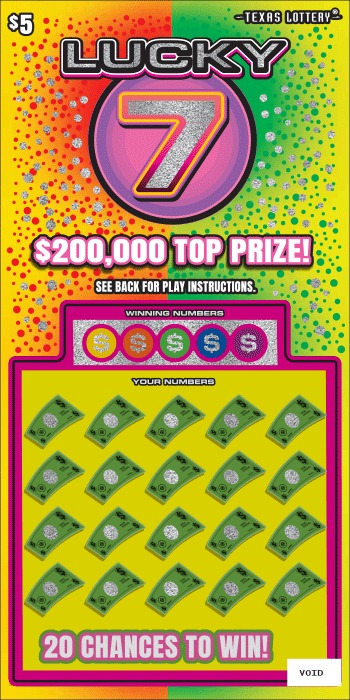 Lucky 7 scratch-off ticket