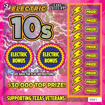 Electric 10s scratch-off ticket