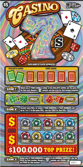 Casino 7s scratch-off ticket